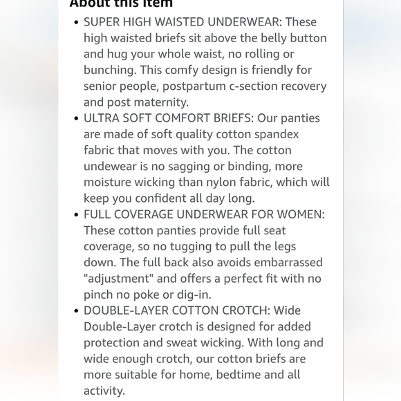 NWT Wirarpa 3X Womans High Waisted Cotton Briefs Underwear 4 pair - Picture 8 of 8